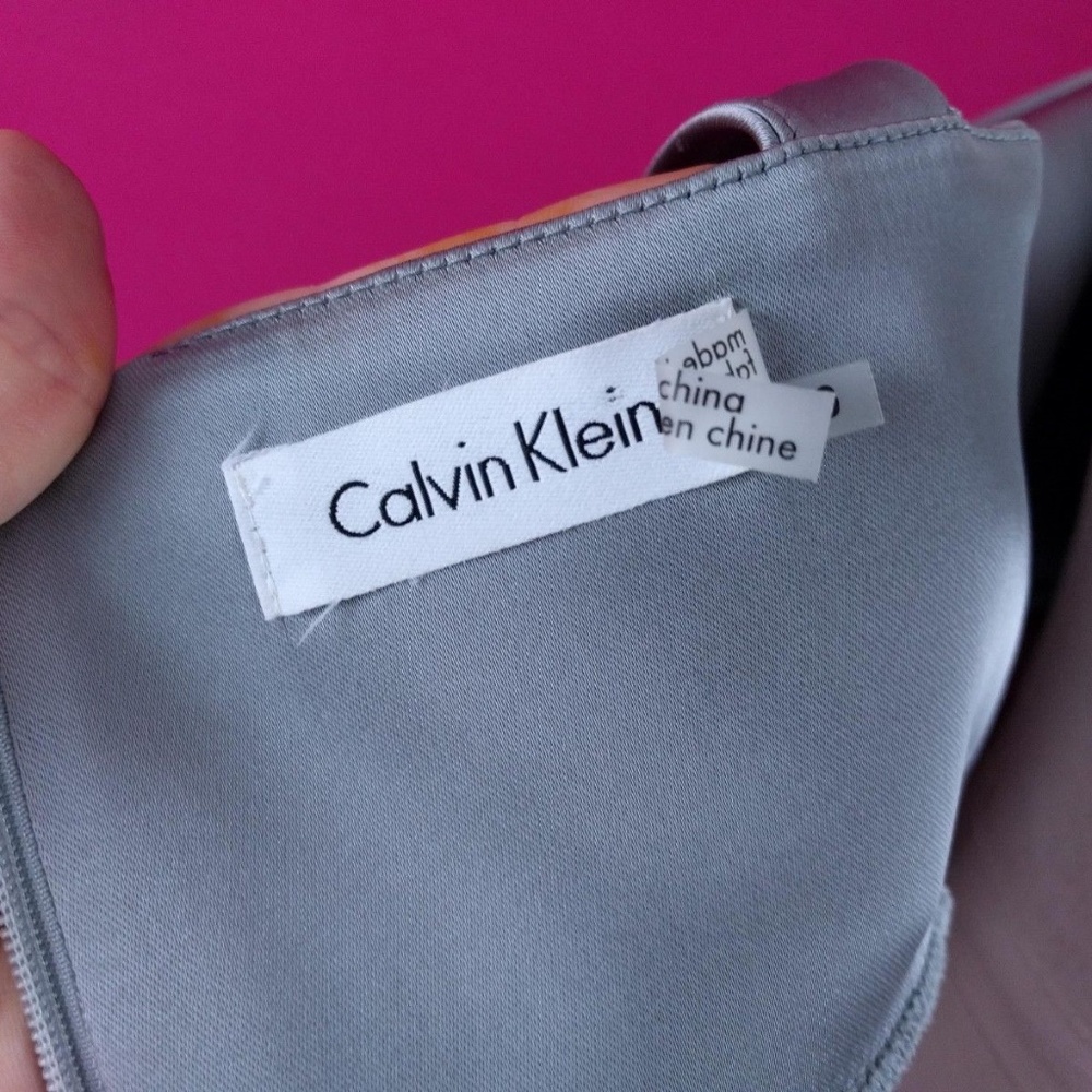@ Calvin Klein size 10 Sheath Silver Dress - Picture 5 of 7
